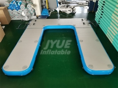 Drop stitch PVC Multifuntional Combination U Shape Inflatable Y Dock Island Floats Inflatable U Dock