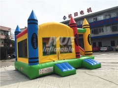 Fun customized games commercial double house crayon inflatable climbing combo