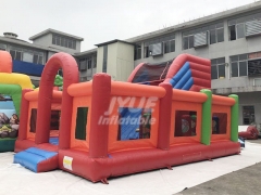 Red Obstacle Course Bounce House