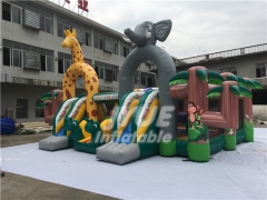 large party rental animal zoon kids playground indoor inflatable