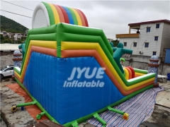 High Quality Cartoon Fun City Jumping Castle Inflatable Playground With Slide For Sale