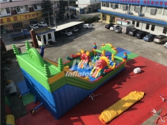 Giant Inflatable peacock Playland Castle Play Park Outdoor Inflatable Amusement Park Fun City
