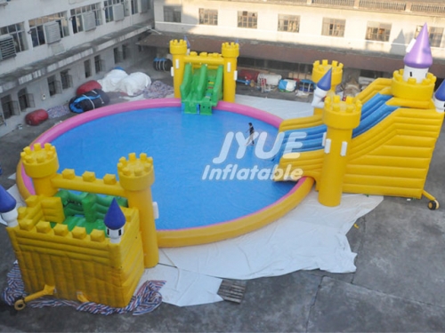 High quality outdoor kids toys accessories slides inflatable swimming pool water park for sale
