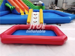 Kids Faucet Giant Inflatable Ground Water Park With Big Inflatable Slide From China Factory