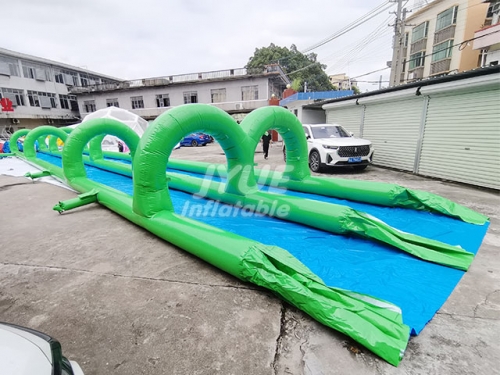 High Quality Commercial Largest Green Double Inflatable Water Slide The City Price