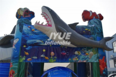 shark bounce house water slide Jyue-IC-040