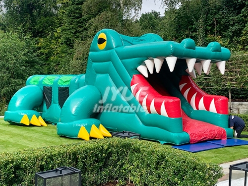crocodile inflatable water slide Jyue-IWS-028