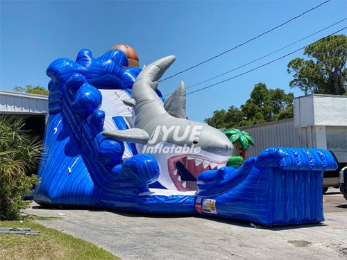 shark inflatable water slide Jyue-IWS-008