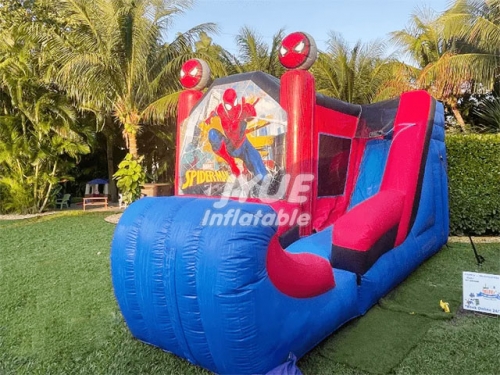 spiderman bounce house with slide Jyue-IC-050