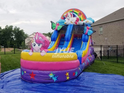 unicorn inflatable water slide Jyue-IWS-059