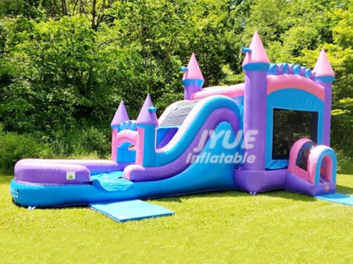 pink bounce house with slide Jyue-IC-090
