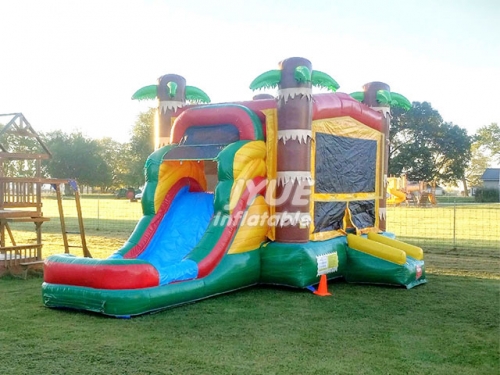 palm tree bounce house with slide Jyue-IC-083