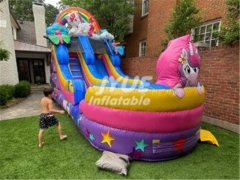 unicorn inflatable water slide Jyue-IWS-059