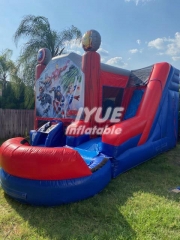 spiderman bounce house with slide Jyue-IC-050