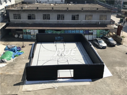 Factory Price DWF Material Inflatable Basketball Airtrack Sport Court For Trampoline Hall Arena Jyue-SC-008