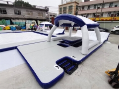 Hot Selling Water Playing Inflatable Floating Island Party Banas Aqua Water Banas Inflatable Party Park