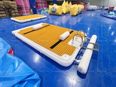 Water Play 20cm Thickness Drop Stitch Anti-slip Floating Platform With EVA Pad Inflatable Dock