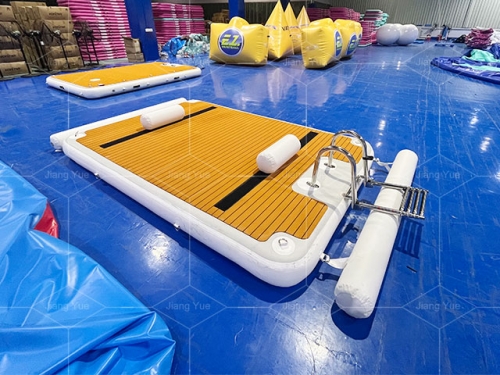 Water Play 20cm Thickness Drop Stitch Anti-slip Floating Platform With EVA Pad Inflatable Dock