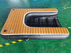 High Quality Custom Logo Inflatable Boat Dog Ladder Climb Ramp Platform Inflatable Water Ramp For Dog