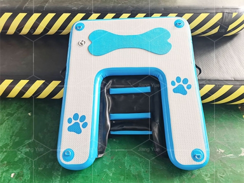 New Sale in Usa Double Wall Fabric Inflatable Pup Plank Dog Water Ramp Floating Platform Inflatable Dog Ramp