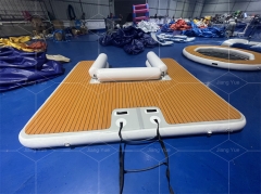 Heavy Duty Inflatable Yacht Motor Boat Jet Ski Floating Swim Platform Pontoon Dock for Sale