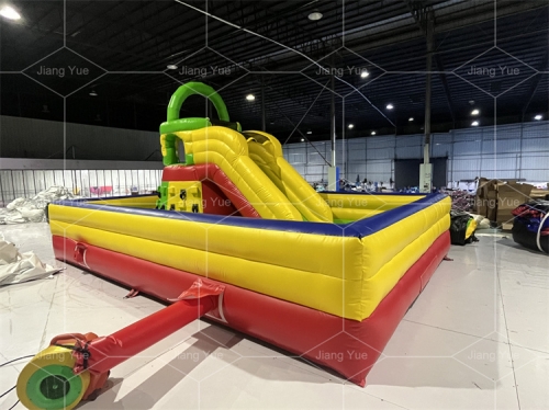 New Style Inflatable Sport Game Climbing Wall With Slide