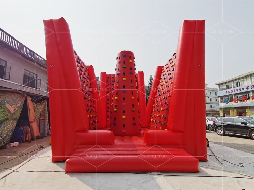 Outdoor Unisex PVC Inflatable Climbing Wall and Bounce House with blower