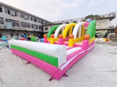4 in 1 Portable Inflatable Carnival Game Includes Basketball Hoop for Outdoor Party