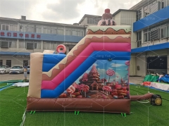 Jiang Yue Custom Candy Style Inflatable Bouncer and Slide Candy House for Sale