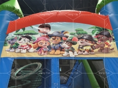 Paw Patrols Dog Combo Commercial Bounce House Combo Slide