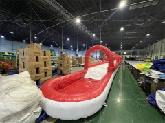 50M Inflatable Foam Slide Lanes Inflatable Slip and Slide Long Inflatable Water Slide for the City