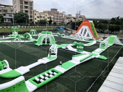 New Design Floating Aqua Park Pool Track Inflatable Obstacle Course