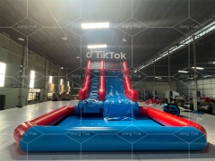 New Design Tiktok Inflatable Water Slide With Water Spray Pool For Sale