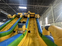 Factory Price Bounce Slide Game Party Minions Inflatable Double Dry Slide for Kids