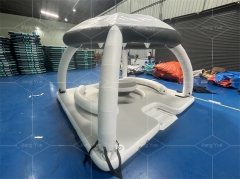 Commercial Outdoor Inflatable Floating Party Bana Trampoline Park Floating Playing Aqua Water Island Dock