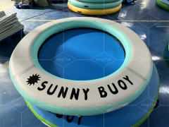 Customized Portable Drop Stitch Circular Mesh Dock Floating Inflatable Water Hammock