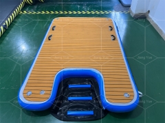 Foldable Pet Ramp Pool Float Non-Slip Dog Dock Platform Inflatable Dog Water Ramp