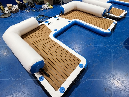 Factory U Shape Wharf Inflatable Pontoon Boat Dock Water Jet Ski Dock Floats Platform for Sale
