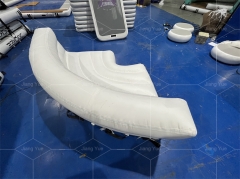 New Design Cheap Boat Yacht Inflatable Floating Island Platform Bed Large Inflatable Lounge Water Sofa Chair