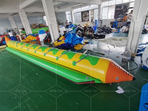 Most Popular PVC Material Inflatable Banana Water Boat Air Sealed Inflatable Games for Beach