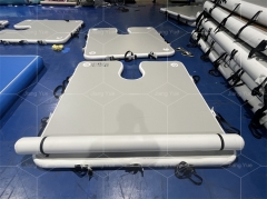 Custom Shape Drop Stitch Inflatable Water Platform Motor Boat Jetski Floating Dock U Shape Water Island