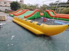Cheap Popular Water Play Equipment Sport Game Floating Inflatable Banana Water Boat