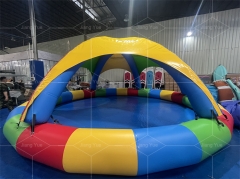 8mDia Inflatable Pool Dome Customized Inflatable Water Pool or Ball Pool With Dome Tent Cover