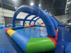 Inflatable Water Swimming Pool with Roof Cover