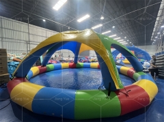 8mDia Inflatable Pool Dome Customized Inflatable Water Pool or Ball Pool With Dome Tent Cover