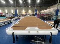 Inflatable Dock and Floating Platform-Surfing Ready PVC Material 10 Person Capacity Ocean Waters Use