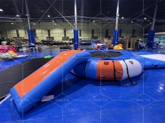 Popular Water Park Inflatable Floating Water Trampoline With Slide for Amusement Park