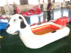 Popular Inflatable Rowboat Swimming Pool Floating Toy Inflatable Spotted Dog Boat for Sale