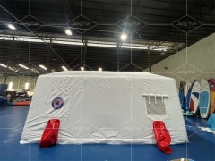 5.59x5.5x3.24m White Canvas Waterproof Outdoor Emergency Rescue Refugee Relief Tent for Medical