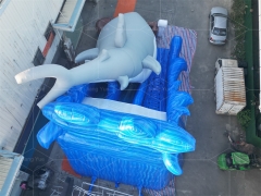 Giant Gone Fishing Shark Slide Inflatable